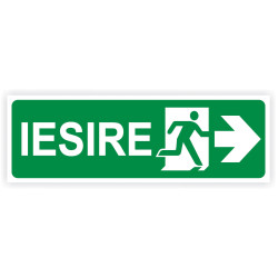 Indicator semnalizare Iesire in caz de urgenta Dreapta, PVC, 30 x 10 cm