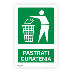 Indicator semnalizare Pastrati curatenia, PVC, 30 x 20 cm