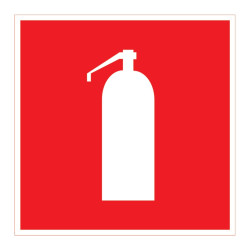 Indicator stingator de incendiu Sun Prints, autocolant, 15 x 15 cm