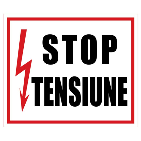 Indicator stop tensiune Sun Prints, RO / EN, PVC, dreptunghiular, 16 x 19 cm