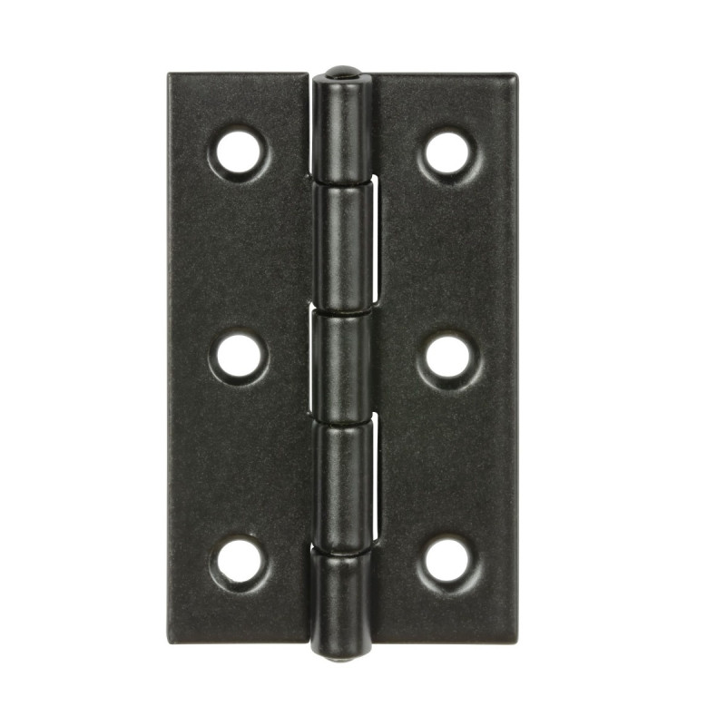 Balama cu aripi plane, pentru mobila, din otel, negru, Vormann, 80 x 41 mm