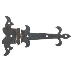 Balama ornamentala pentru usi, otel, finisaj lovitura de ciocan, 203 x 100 mm