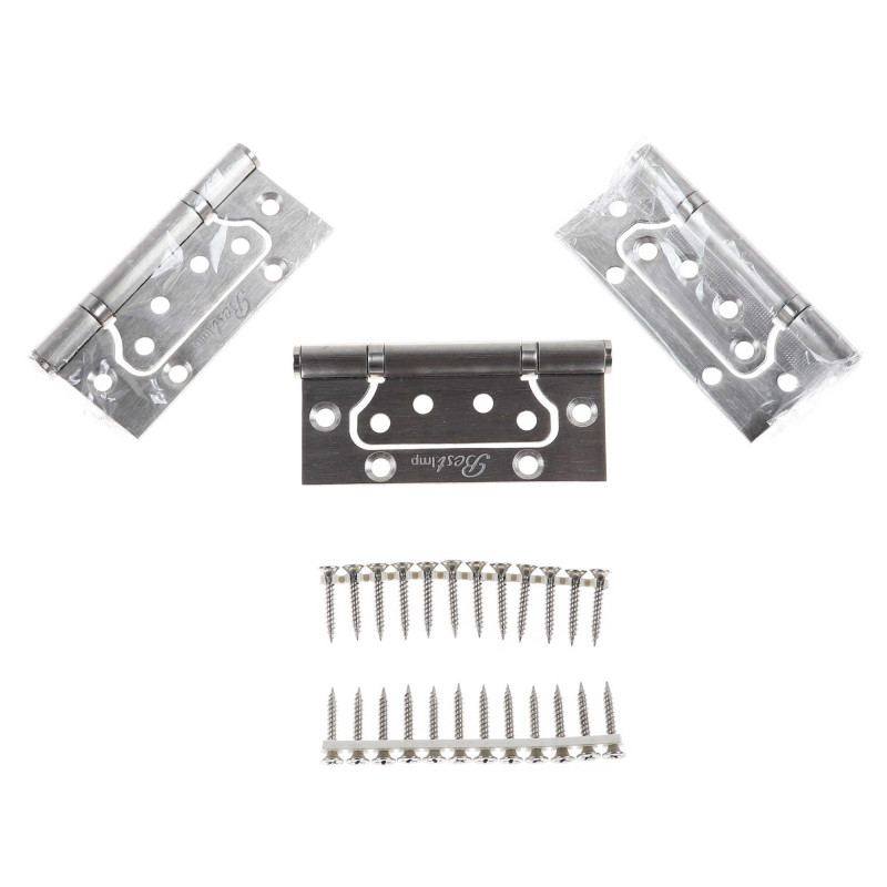 Balama tip fluture, pentru usi, aliaj metalic, 100 x 47 x 2.3 mm, set 3 bucati
