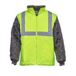 Jacheta Norsk Oxford 2 in 1, reflectorizanta, poliester, galben fluorescent + negru, marimea XXL