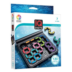 Joc de logica, IQ Digits Smart Games, 120 provocari, plastic, multicolor, 7+ ani, 14.3 x 14.35 x 2 cm