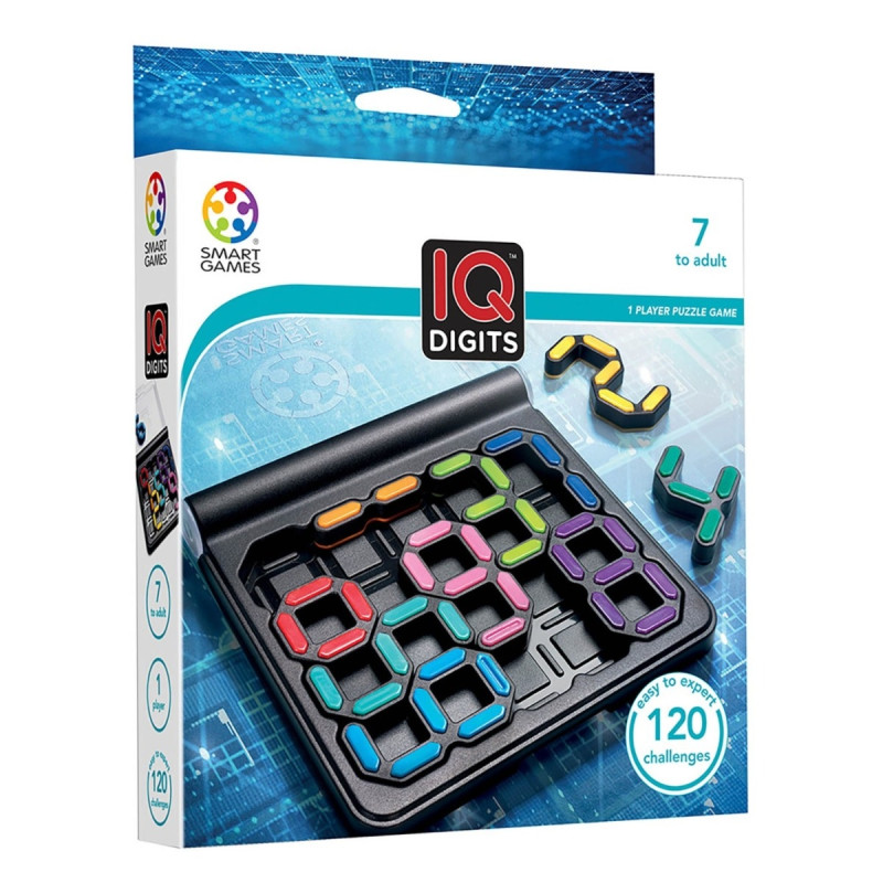 Joc de logica, IQ Digits Smart Games, 120 provocari, plastic, multicolor, 7+ ani, 14.3 x 14.35 x 2 cm Joc de logica, IQ Digits Smart Games, 120 provocari, plastic, multicolor, 7+ ani, 14.3 x 14.35 x 2 cm