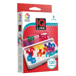 Joc de logica, IQ Link Smart Games, 120 provocari, plastic, multicolor, 8+ ani, 14.35 x 9.7 x 2.8 cm