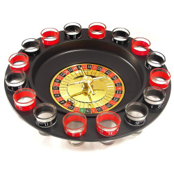 Joc ruleta cu shoturi, joc interactiv, 16 pahare, 18+ ani, 32 x 31 x 8 cm