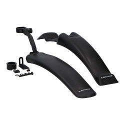 Kit aparatori noroi pentru bicicleta, Dunlop, plastic, negru, 24-26 inch, set 2 buc