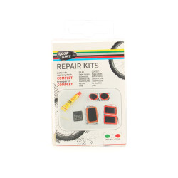 Kit complet reparare anvelopa pentru bicicleta Good Bike, plastic  cauciuc + adeziv