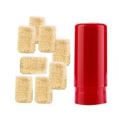 Kit de inchidere al sticlelor de vin, plastic, rosu