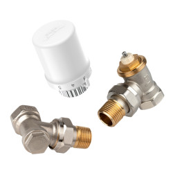 Kit robinet calorifer termostatat + robinet calorifer retur + cap termostat Honeywell Home Thera-6, alama, 1/2"