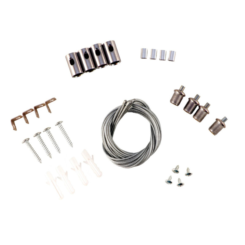 Kit suspendare Xthin TI6060SK, pentru panouri LED, argintiu