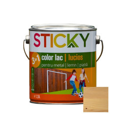 Lac alchidic pentru lemn / metal / piatra, Sticky, incolor, interior / exterior, 2.5 L