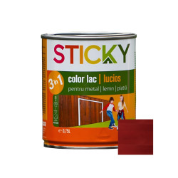Lac alchidic pentru lemn / metal / piatra, Sticky, mahon, interior / exterior, 0.75 L