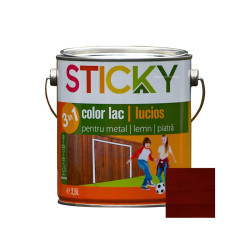 Lac alchidic pentru lemn / metal / piatra, Sticky, palisandru, interior /exterior, 2.5 L