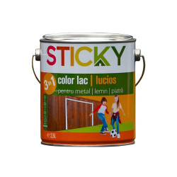 Lac alchidic pentru lemn / metal / piatra, Sticky, tec, interior / exterior, 2.5 L