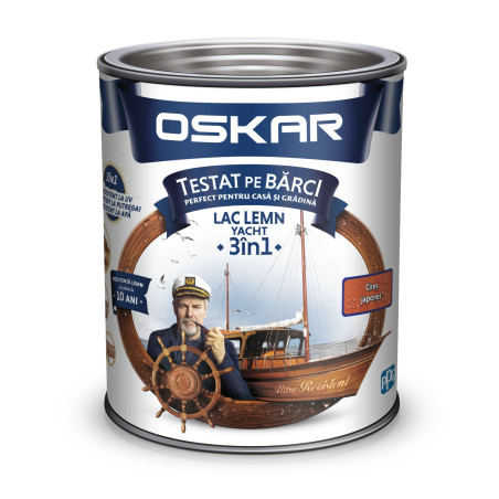 Lac pentru lemn Oskar Yacht, cires japonez, interior / exterior, 0.75 L