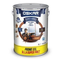 Lac pentru lemn Oskar Yacht, mahon inchis, interior / exterior, 5 L