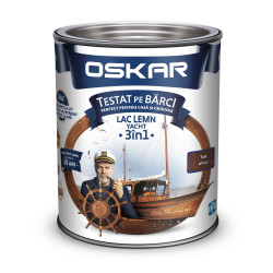 Lac pentru lemn Oskar Yacht, tec african, interior / exterior, 2.5 L