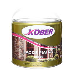 Lac pentru piatra Kober Ideal, interior / exterior, gri, 2.5 L