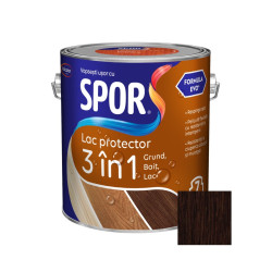 Lac protector 3 in 1 pentru lemn, Spor, wenge, lucios, interior / exterior, 2.5 L