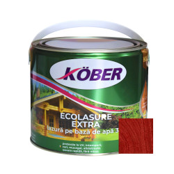 Lac / lazura 3 in 1 pentru lemn, Kober Ecolasure Extra, mahon, pe baza de apa, interior / exterior, 2.5 L