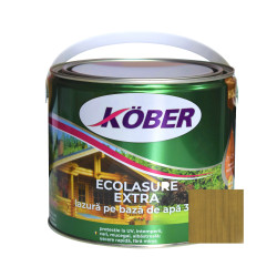 Lac / lazura 3 in 1 pentru lemn, Kober Ecolasure Extra, nuc, pe baza de apa, interior / exterior, 2.5 L