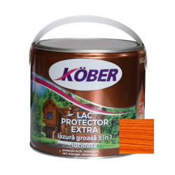 Lac / lazura groasa pentru lemn, Kober Extra 3 in 1, cires, interior / exterior, 2.5 L