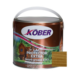 Lac / lazura groasa pentru lemn, Kober Extra 3 in 1, stejar inchis, interior / exterior, 2.5 L