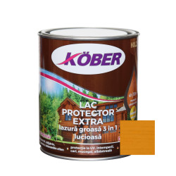 Lac / lazura groasa pentru lemn, Kober Extra 3 in 1, stejar, interior / exterior, 0.75 L