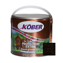 Lac / lazura groasa pentru lemn, Kober Extra 3 in 1, wenge, interior / exterior, 2.5 L