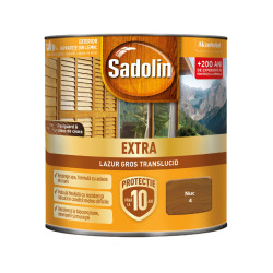 Lac / lazura pentru lemn, Sadolin Extra, nuc, exterior, 0.75 L
