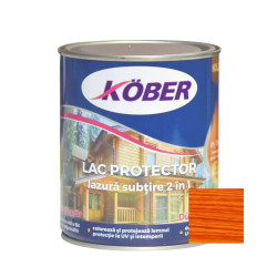 Lac / lazura subtire 2 in 1 pentru lemn, Kober, cires, interior / exterior, 0.75 L