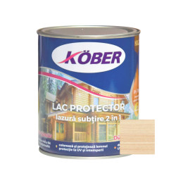Lac / lazura subtire 2 in 1 pentru lemn, Kober, incolor, interior / exterior, 0.75 L