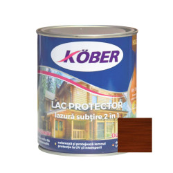 Lac / lazura subtire 2 in 1 pentru lemn, Kober, palisandru, interior / exterior, 0.75 L