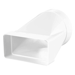 Adaptor canal plat, pentru tub ventilatie, Vents 711, PVC, 60 x 120 mm - 100 mm