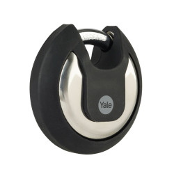 Lacat cu cheie Yale, alama, negru, 70 x 70 mm, 3 chei