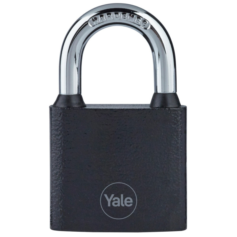 Lacat cu cheie Yale Y111B/38/121/1,otel, negru, 38 mm