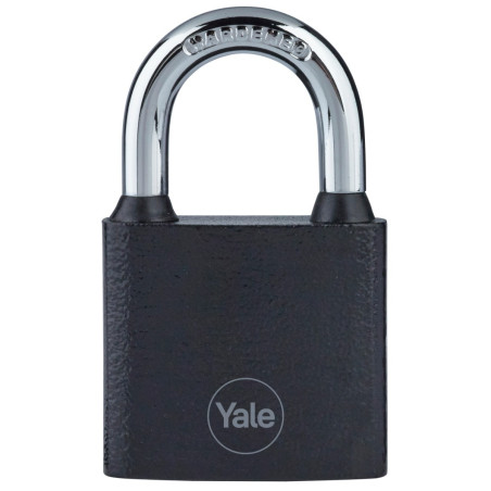 Lacat cu cheie Yale Y111B/38/121/1,otel, negru, 38 mm