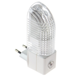 Lampa de veghe 44559, bec inclus, 5W, cu senzor lumina, alimentare priza, alb