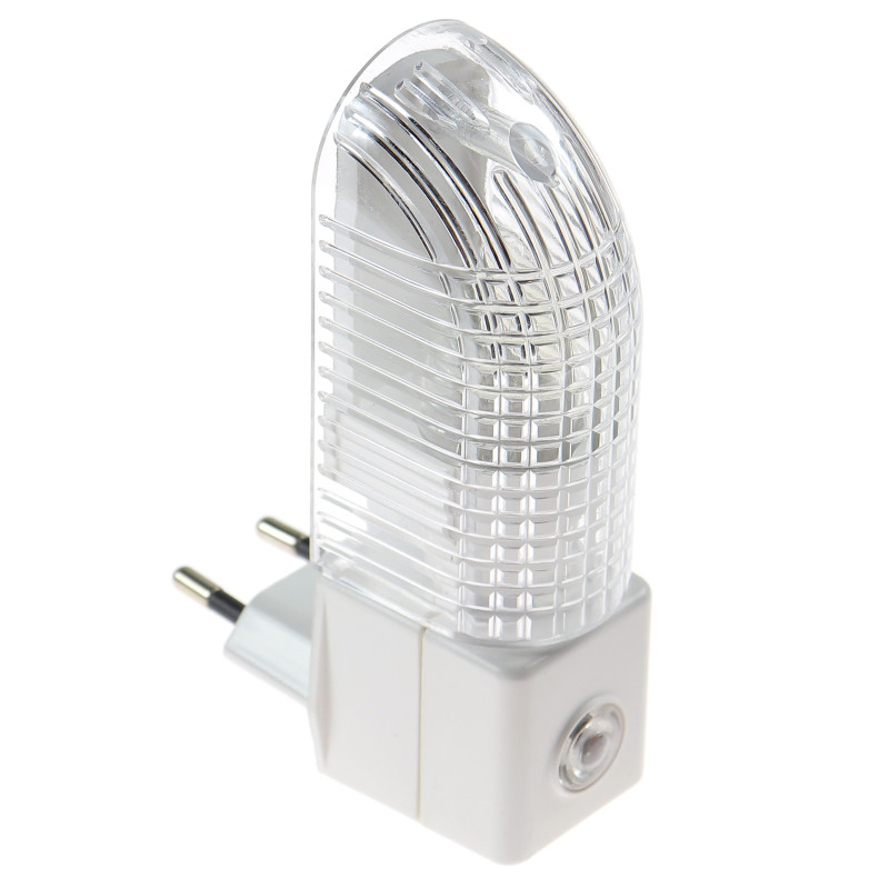 Lampa de veghe 44559, bec inclus, 5W, cu senzor lumina, alimentare priza, alb