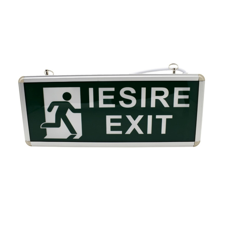 Lampa exit MF0011-11670, 2 fete, pentru evacuare de urgenta, LED, 1W, autonomie 90 minute