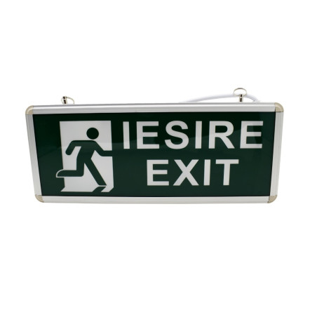 Lampa exit MF0011-11670, 2 fete, pentru evacuare de urgenta, LED, 1W, autonomie 90 minute