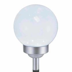 Lampa solara cu 4 LED-uri Hoff, glob, 2 in 1, plastic, H 35 cm, alba, exterior