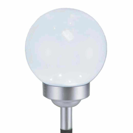 Lampa solara cu 4 LED-uri Hoff, glob, 2 in 1, plastic, H 35 cm, alba, exterior