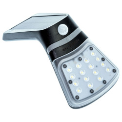 Lampa solara cu LED Fairy, 2 W, 240  lm, lumina rece, cu senzor de miscare, negru, IP65, exterior, modern