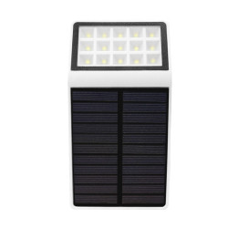 Lampa solara cu LED Hoff, 7.5 W, 300 lm, lumina rece, cu senzor de miscare cu microunde, alb, exterior, modern