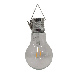 Lampa solara Hoff, bec, plastic + sticla, H 17.8 cm, exterior