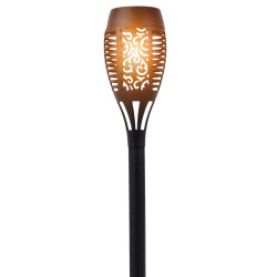 Lampa solara LED Hoff, 10 LED-uri, decor flacara, plastic, H 45.5 cm, exterior